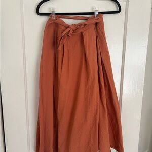 Ann Taylor A-Line Skirt in Warm Terracotta